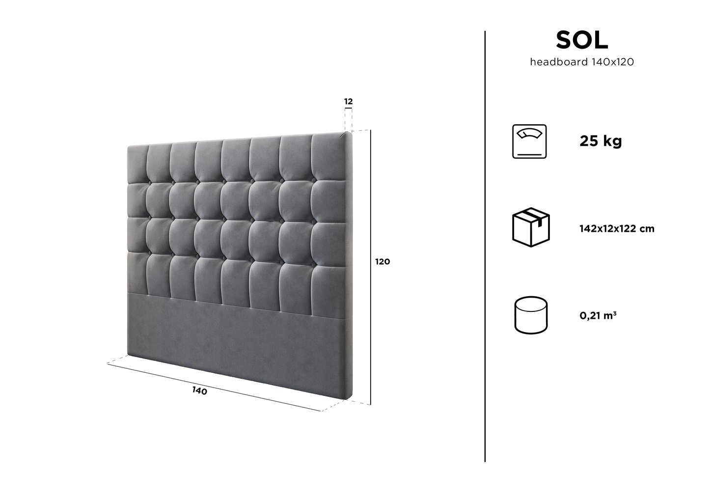 Voodipeats Kooko Home Sol 140 cm, beež värv hind ja info | Voodid | hansapost.ee