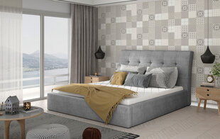 Кровать NORE Inge 14, 200x200 см, светло-серая цена и информация | Кровати | hansapost.ee