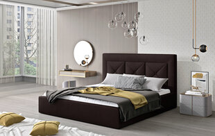 Кровать NORE Cloe 08, 200x200 см, темно-коричневая цена и информация | Кровати | hansapost.ee