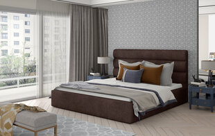 Кровать NORE Caramel 02, 200x200 см, коричневая цена и информация | Кровати | hansapost.ee