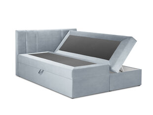 Кровать Mazzini Beds Afra 200x200 см, светло-синяя цена и информация | Кровати | hansapost.ee