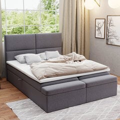 Кровать Selsey Bazoma, 180x200 см, серая цена и информация | Кровати | hansapost.ee