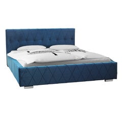 Кровать Carlo 160х200 см, синяя цена и информация | Кровати | hansapost.ee