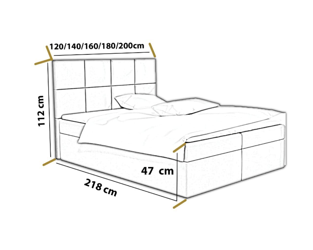 Voodi Flavio 160x200 cm, valge hind ja info | Voodid | hansapost.ee