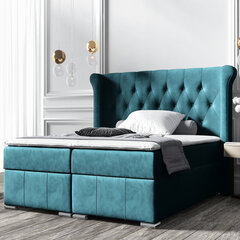 Кровать Selsey Montuno, 140x200 см, синяя цена и информация | Кровати | hansapost.ee