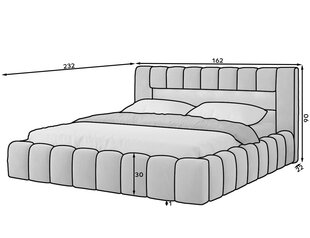 Voodi NORE Lamica 04, 140x200 cm, kollane цена и информация | Кровати | hansapost.ee