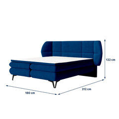 Кровать Selsey Cermone, 180x200 см, синяя цена и информация | Кровати | hansapost.ee