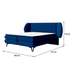 Кровать Selsey Cermone 2, 180x200 см, синяя цена и информация | Кровати | hansapost.ee