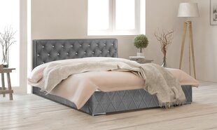 Кровать Crystal, 140x200 см, серая цена и информация | Кровати | hansapost.ee