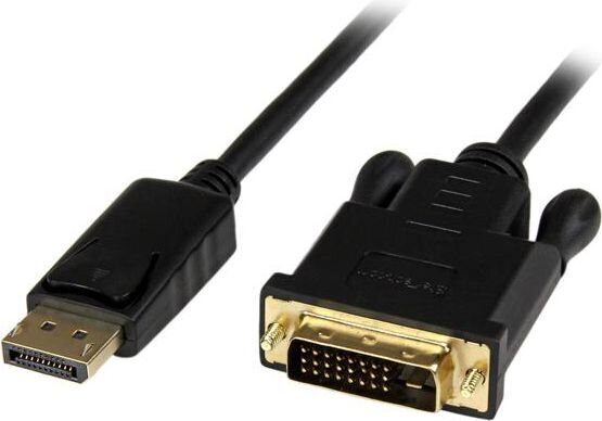 DisplayPort-DVI Adapter Startech DP2DVIMM6BS 1,8 m Must hind ja info | Juhtmed ja kaablid | hansapost.ee