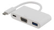 Deltaco USBC-1069, USB-C, VGA, 0.1m hind ja info | USB adapterid ja jagajad | hansapost.ee