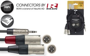 Stagg NYC3/MPS2XMR, Aux 3.5 мм/XLR, 3 м цена и информация | Кабели и провода | hansapost.ee