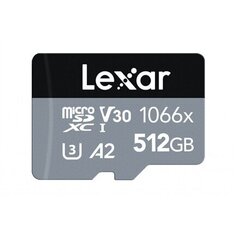 microSDXC 512GB Mälukaart Lexar PRO 1066X UHS-I U3 hind ja info | Fotoaparaatide mälukaardid | hansapost.ee