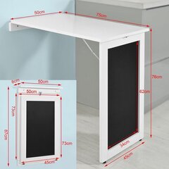 Складной кухонный стол SoBuy FWT20-W, белый цена и информация | Кухонные и обеденные столы | hansapost.ee