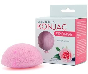 Puhastav näokäsn Konjac Sponge Rose цена и информация | Konjac Sponge Для ухода за лицом | hansapost.ee