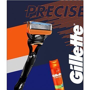 Raseerimiskomplekt meestele Gillette Razor Fusion5+: raseerija + habemeajamisgeel 200 ml цена и информация | Raseerimisvahendid | hansapost.ee