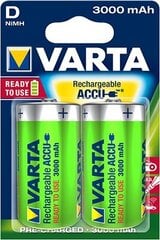 Aku Varta Ready to Use 3000mAh D, 2 tk hind ja info | Varta Remondikaubad, sanitaartehnika ja kütteseadmed | hansapost.ee
