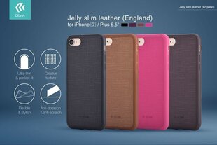 Tagakaaned Devia    Apple    iPhone 7 Plus Jelly Slim Case    Brown hind ja info | Telefonide kaitsekaaned ja -ümbrised | hansapost.ee