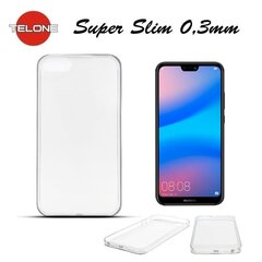 Telone Ultra Slim 0,3 mm tagaümbris Huawei P20 läbipaistev hind ja info | Telefonide kaitsekaaned ja -ümbrised | hansapost.ee