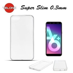 Telone Ultra Slim 0.3mm tagus Samsung Galaxy A6+ (2018) läbipaistev цена и информация | Чехлы для телефонов | hansapost.ee