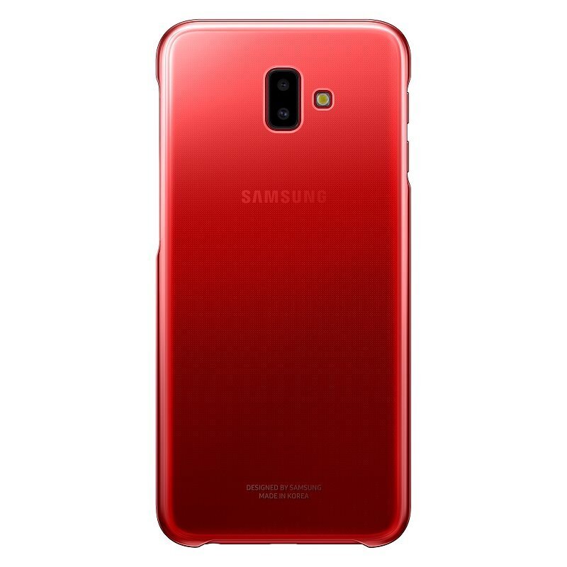 Samsung J6 plus EF-AJ610CR Gradation Clear Cover punane цена и информация | Telefonide kaitsekaaned ja -ümbrised | hansapost.ee