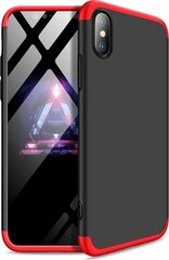 Telefoni korpus 360 Protection iPhone XS Max black-red hind ja info | Telefonide kaitsekaaned ja -ümbrised | hansapost.ee