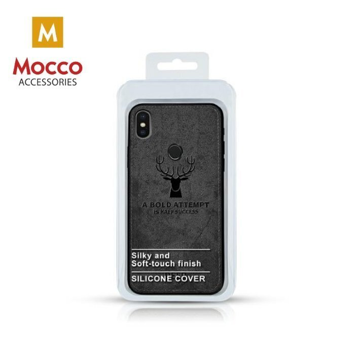 Mocco Deer Silicone Back Case for Samsung A920 Galaxy A9 (2018) Black (EU Blister) hind ja info | Telefonide kaitsekaaned ja -ümbrised | hansapost.ee