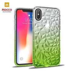 Mocco Trendy Diamonds Silicone Back Case for Apple iPhone XS Max Green hind ja info | Telefonide kaitsekaaned ja -ümbrised | hansapost.ee