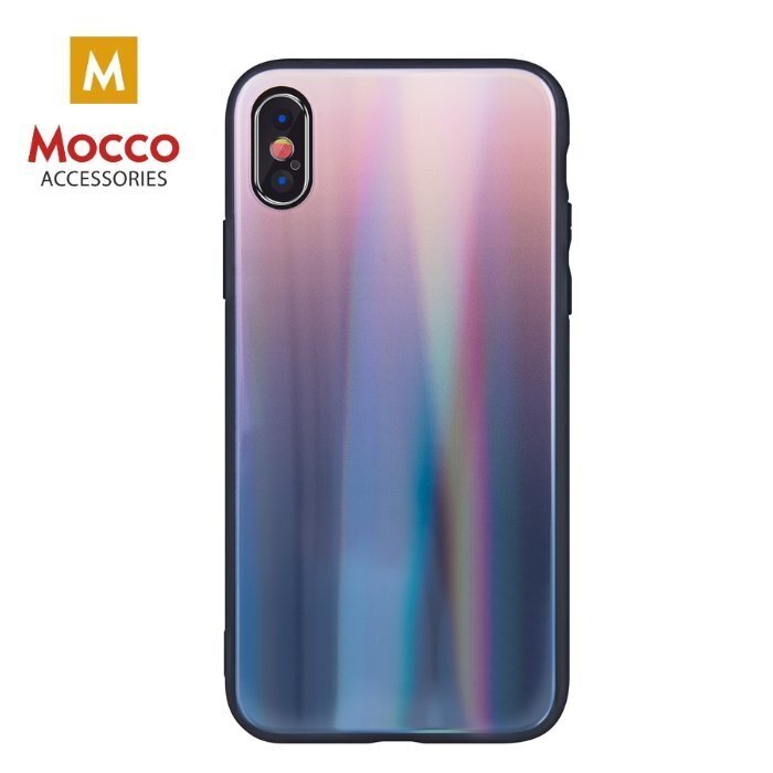 Mocco Aurora Glass Silicone Back Case for Apple iPhone XS Max Brown - Black цена и информация | Telefonide kaitsekaaned ja -ümbrised | hansapost.ee