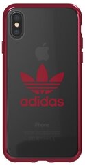 Adidas OR Clear Case Оригинальный Чехол - Бампер для Apple iPhone X / XS Красный (EU Blister) цена и информация | Чехлы для телефонов | hansapost.ee