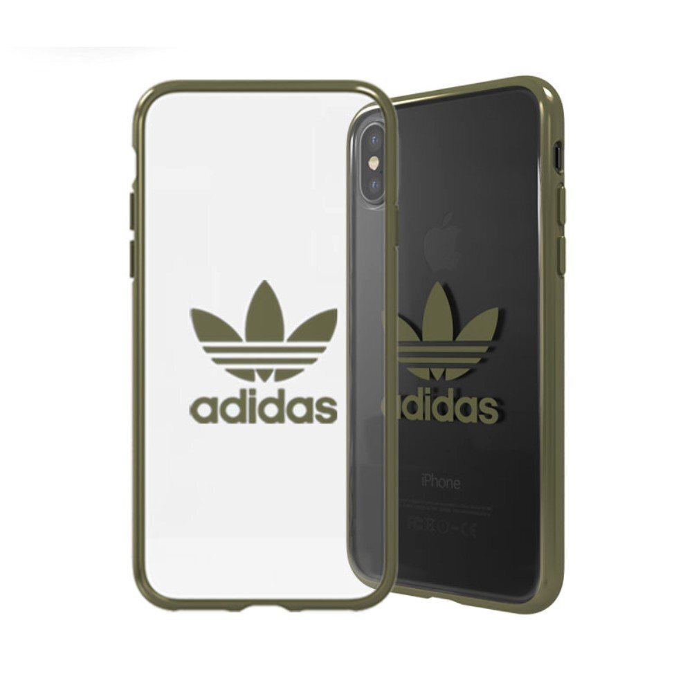 Adidas OR Clear Case - Bumper for Apple iPhone X / XS Green (EU Blister) цена и информация | Telefonide kaitsekaaned ja -ümbrised | hansapost.ee