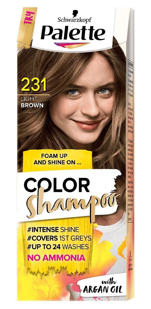 Tooniv šampoon Schwarzkopf Palette Color, 231 Light Brown цена и информация | Juuksevärvid | hansapost.ee