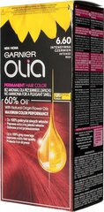 Õlibaasil kauapüsiv juuksevärv ilma ammoniaagita Garnier Olia 6.60 Intense Red hind ja info | Juuksevärvid | hansapost.ee