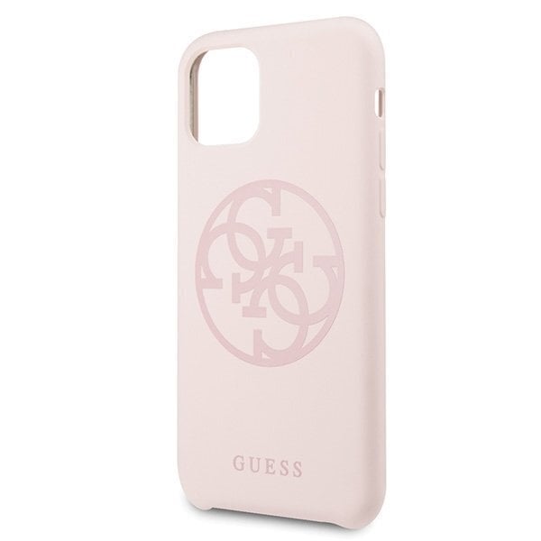 Telefoni korpus Guess GUHCN65LS4GLP iPhone 11 Pro Max light pink/jasnoróżowy hard case Silicone 4G Tone On Tone hind ja info | Telefonide kaitsekaaned ja -ümbrised | hansapost.ee