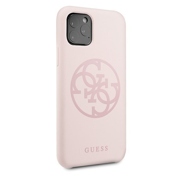 Telefoni korpus Guess GUHCN65LS4GLP iPhone 11 Pro Max light pink/jasnoróżowy hard case Silicone 4G Tone On Tone hind ja info | Telefonide kaitsekaaned ja -ümbrised | hansapost.ee