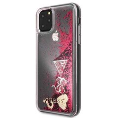Чехол для телефона Guess GUHCN65GLHFLRA Apple iPhone 11 Pro Max raspberry hard case Glitter Hearts цена и информация | Guess Телефоны и аксессуары | hansapost.ee