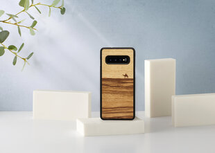 Mobiiltelefoni tagus Man&Wood sobib Samsung Galaxy S10, Terra, Must hind ja info | Telefonide kaitsekaaned ja -ümbrised | hansapost.ee