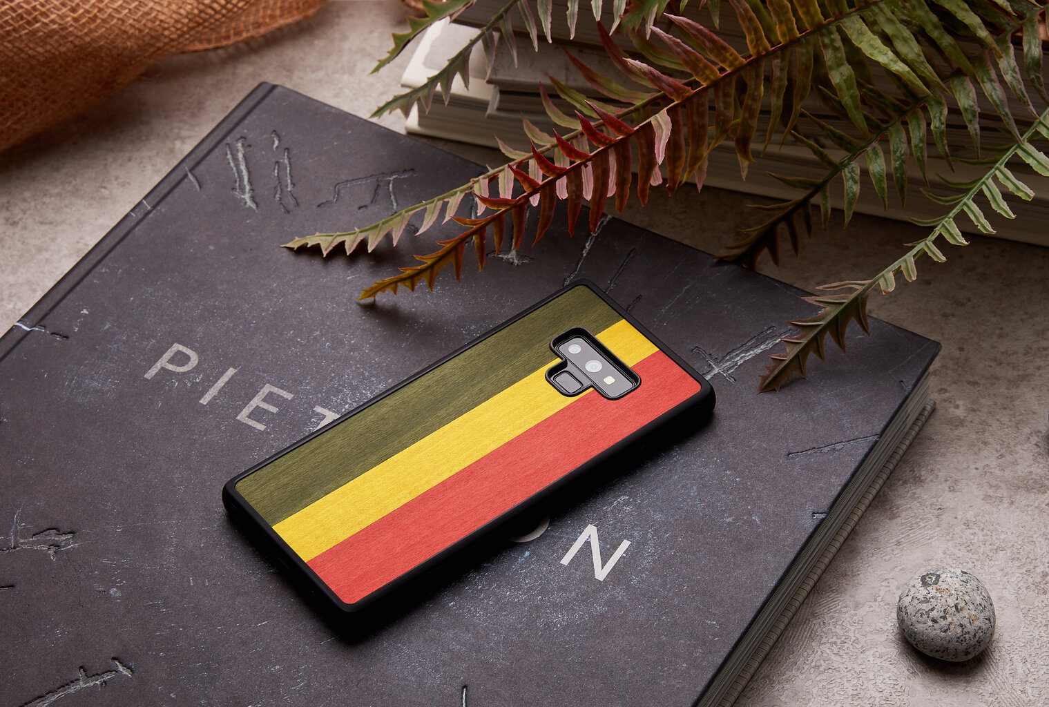 Mobiiltelefoni tagus Man&Wood sobib Samsung Galaxy Note 9, Reggae, Must цена и информация | Telefonide kaitsekaaned ja -ümbrised | hansapost.ee