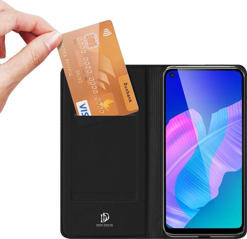 Telefoniümbris Dux Ducis Premium Magnet Case telefonile Huawei P40 Lite E, must hind ja info | Telefonide kaitsekaaned ja -ümbrised | hansapost.ee