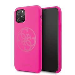 Telefoniümbris Guess GUHCN58LS4GFU iPhone 11 Pro fuksja/fuchsia hard case Silicone 4G Tone On Tone hind ja info | Telefonide kaitsekaaned ja -ümbrised | hansapost.ee