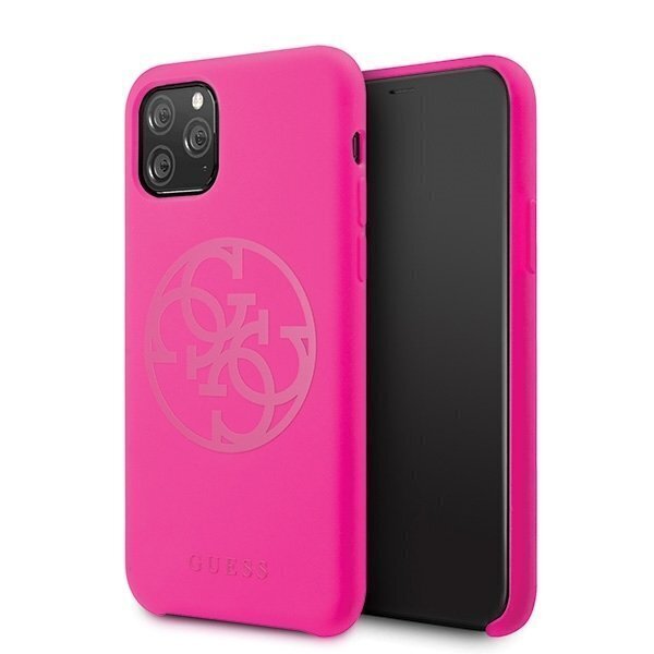 Telefoniümbris Guess GUHCN58LS4GFU iPhone 11 Pro fuksja/fuchsia hard case Silicone 4G Tone On Tone цена и информация | Telefonide kaitsekaaned ja -ümbrised | hansapost.ee