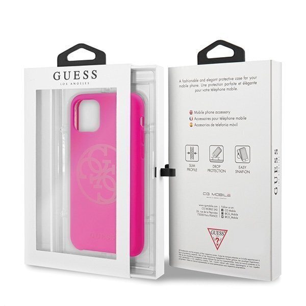 Telefoniümbris Guess GUHCN58LS4GFU iPhone 11 Pro fuksja/fuchsia hard case Silicone 4G Tone On Tone цена и информация | Telefonide kaitsekaaned ja -ümbrised | hansapost.ee