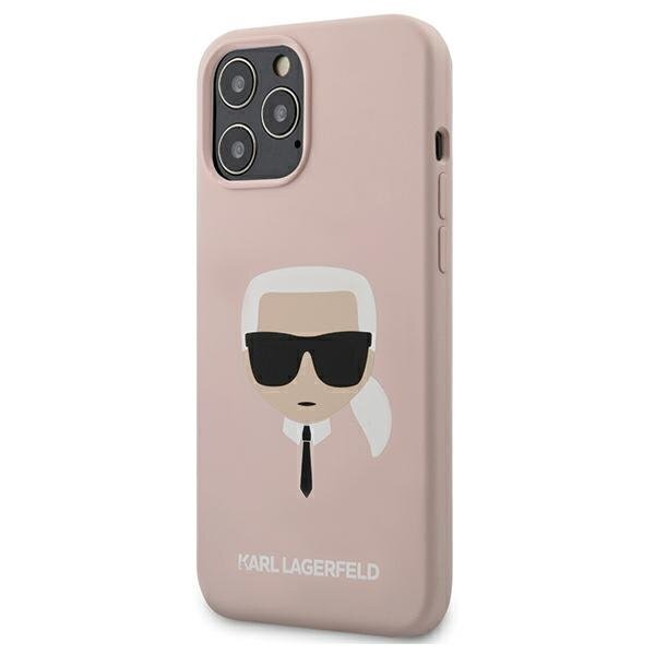 KLHCP12LSLKHLP Karl Lagerfeld Head Silicone Cover for iPhone 12 Pro Max 6.7 Light Pink hind ja info | Telefonide kaitsekaaned ja -ümbrised | hansapost.ee