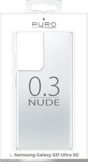 Puro Cover 03 Nude, Samsung Galaxy S21 Ultra jaoks, läbipaistev hind ja info | Telefonide kaitsekaaned ja -ümbrised | hansapost.ee