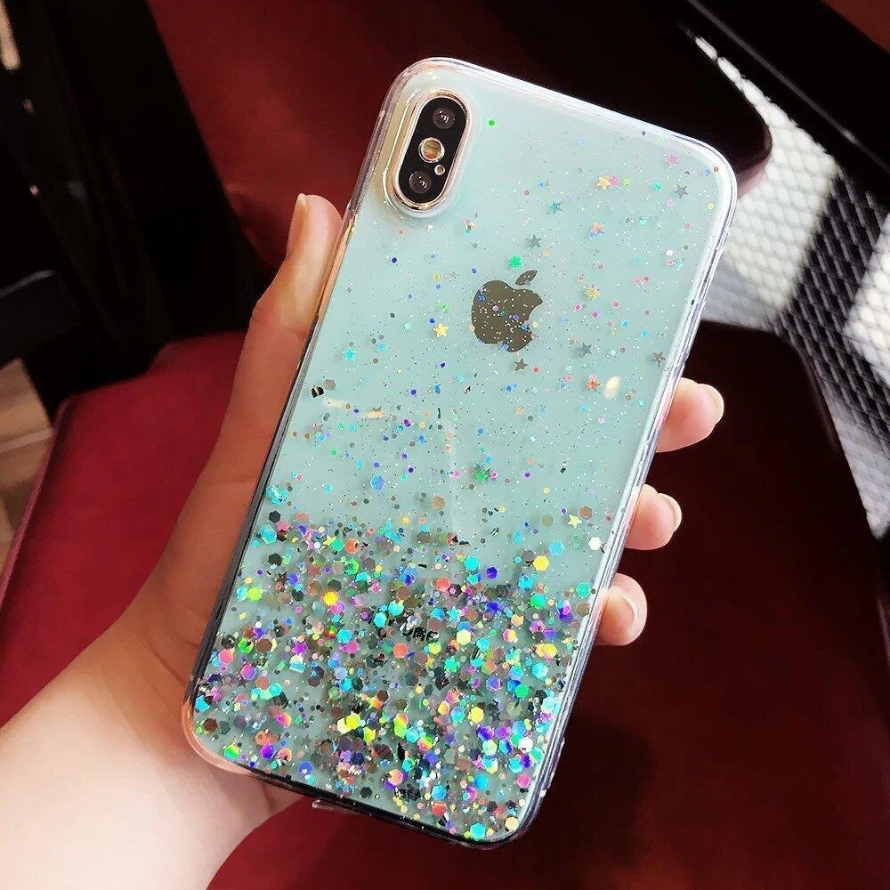 Telefoniümbris Star Glitter Shining sobib Xiaomi Mi 10T Lite, must hind ja info | Telefonide kaitsekaaned ja -ümbrised | hansapost.ee