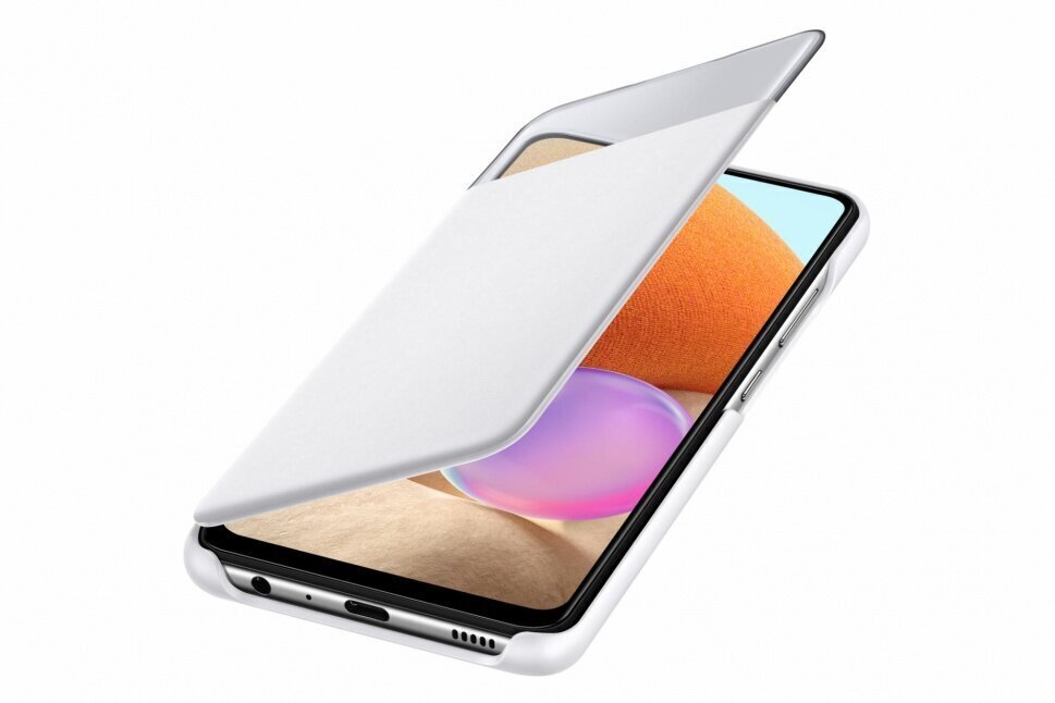 Samsung Smart View rahakoti kate Galaxy A32(LTE) valge EF-EA325PWEGEE цена и информация | Telefonide kaitsekaaned ja -ümbrised | hansapost.ee