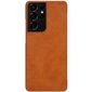 Nahast telefoniümbris Nillkin Qin original leather, telefonile Samsung Galaxy S21 Ultra 5G, pruun hind ja info | Telefonide kaitsekaaned ja -ümbrised | hansapost.ee