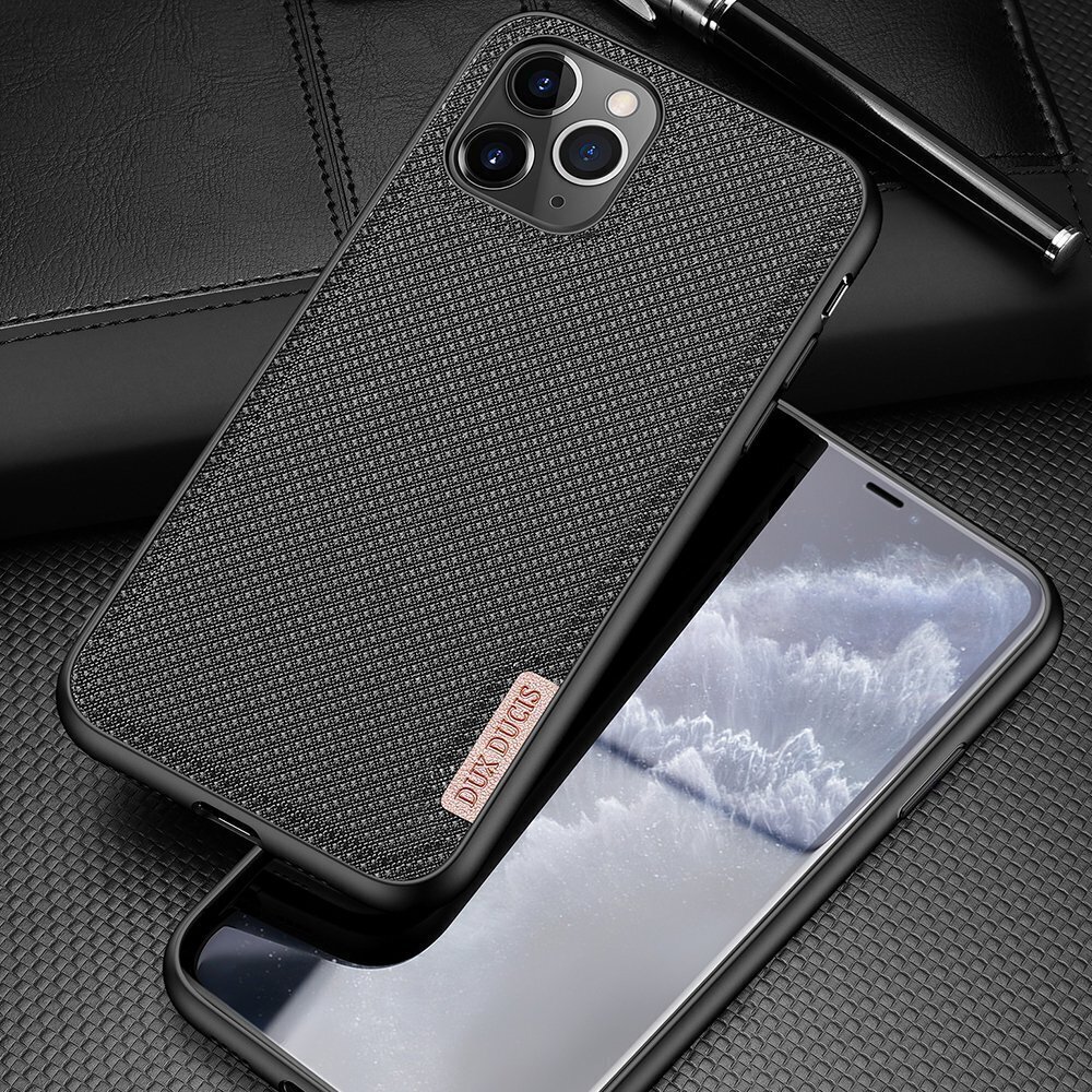 Dux Ducis Fino case covered with nylon material for iPhone 11 Pro Max black hind ja info | Telefonide kaitsekaaned ja -ümbrised | hansapost.ee