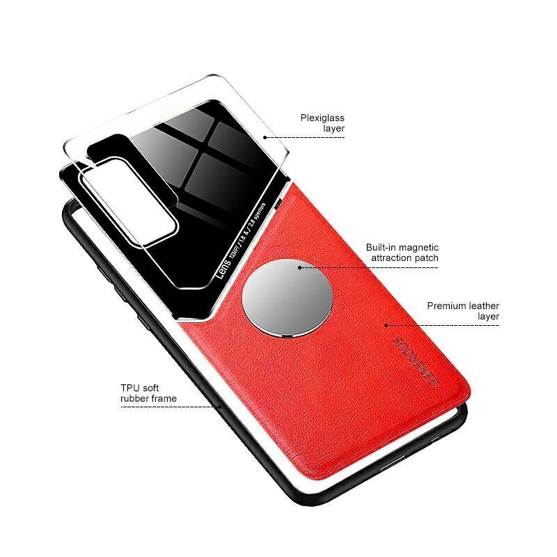 Mocco Lens Leather Back Case for Apple Iphone 11 Pro Red hind ja info | Telefonide kaitsekaaned ja -ümbrised | hansapost.ee