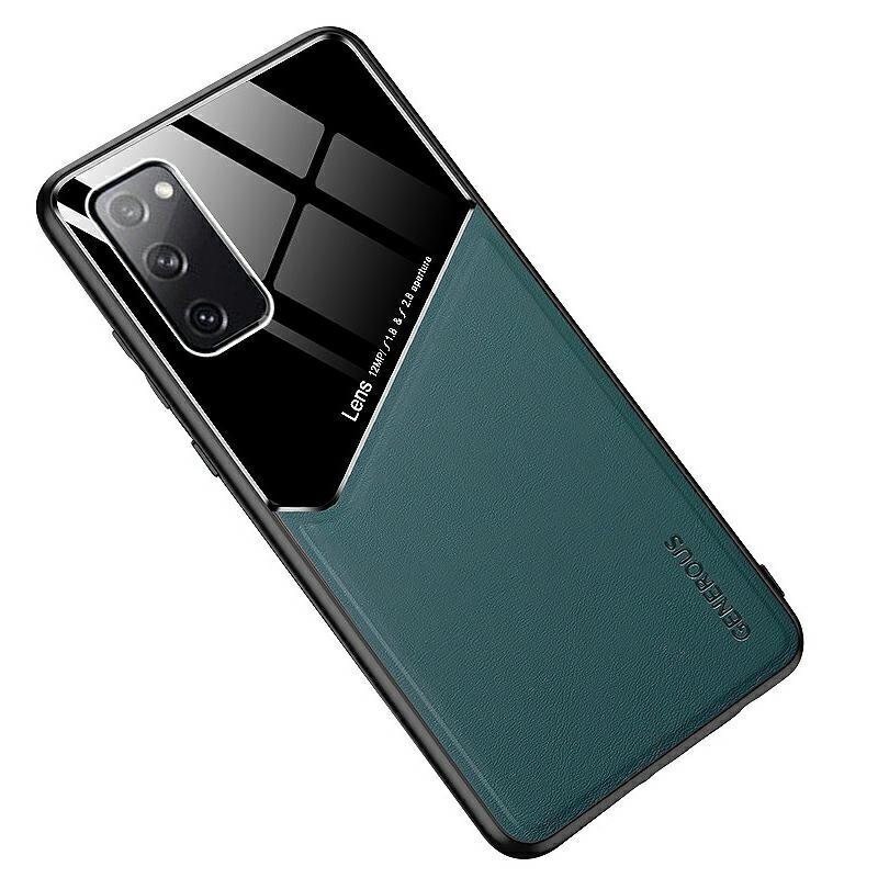Mocco Lens Leather Back Case for Samsung Galaxy S21 Ultra Green hind ja info | Telefonide kaitsekaaned ja -ümbrised | hansapost.ee